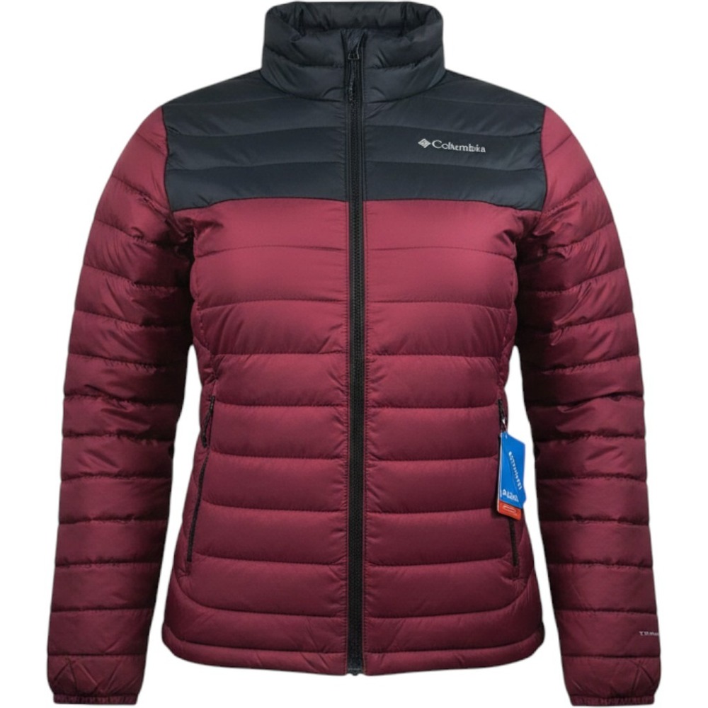 Columbia Men's Powder Lite II Omni-Heat Puffer Jacket Burgundy Black M NWT